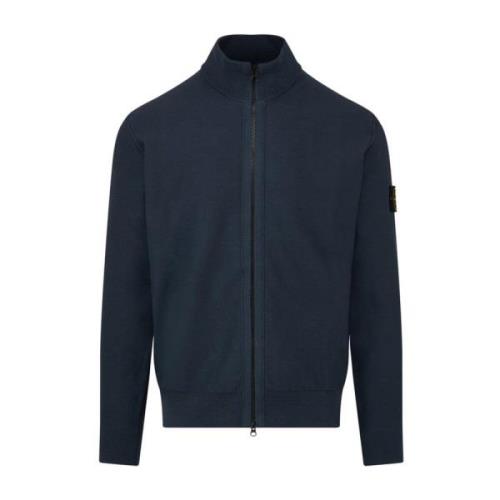 Stone Island Mörkblå Dragkedja Jacka Blue, Herr