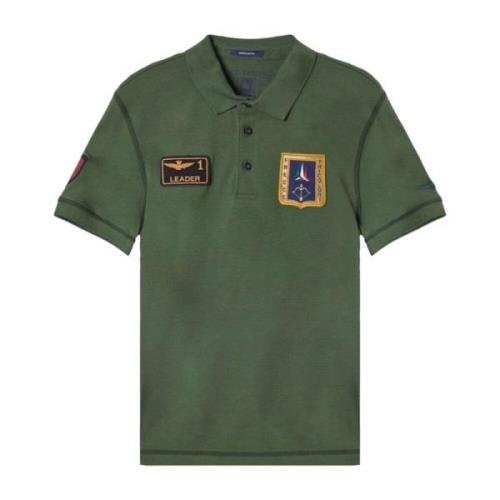 Aeronautica Militare Kortärmad Polotröja Green, Herr