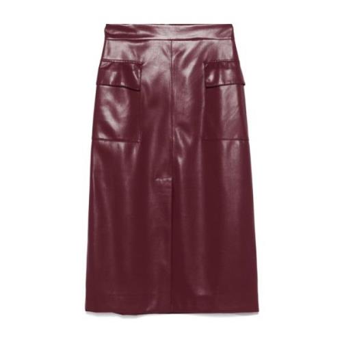 Emma&Gaia Midi Skirts Red, Dam