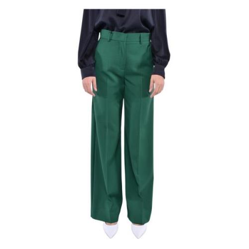 Max Mara Weekend Bred Ben Ull Stretch Palazzo Byxor Green, Dam