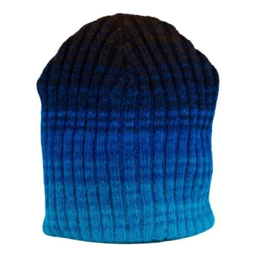 ERL Blå Gradient Unisex Stickad Mössa Blue, Herr