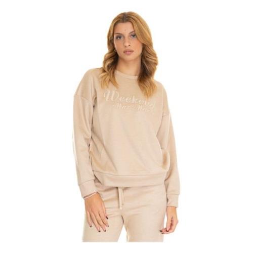 Max Mara Weekend Stilren Sweatshirt för Helgutflykter Beige, Dam