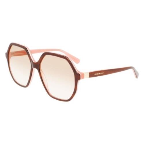 Longchamp Brun Acetat Dam Solglasögon Brown, Dam