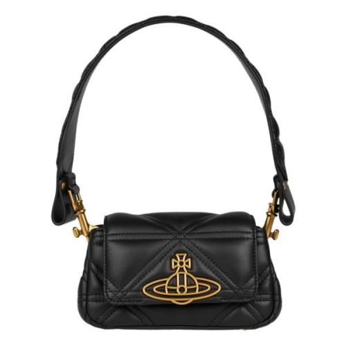 Vivienne Westwood Quiltad Svart Läderhandväska Black, Dam