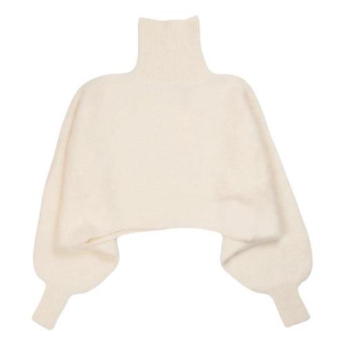 Gestuz Off White Bolero Sweater Beige, Dam