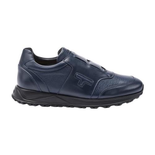 Testoni Cuneo Sneaker Sport Napa Kalv +Grained Kalv Blue, Herr