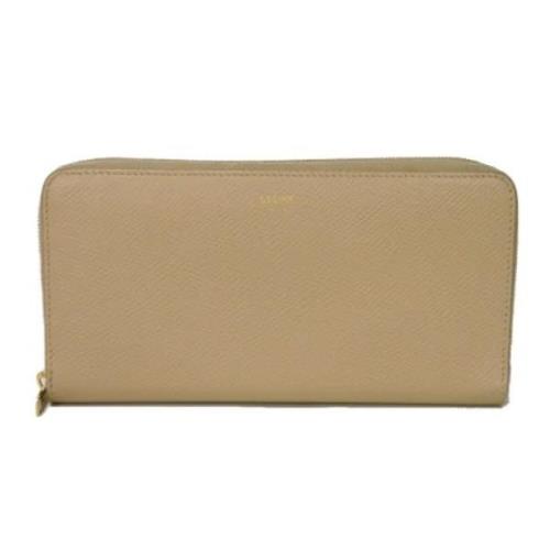 Celine Vintage Pre-owned Laeder plnbcker Beige, Dam