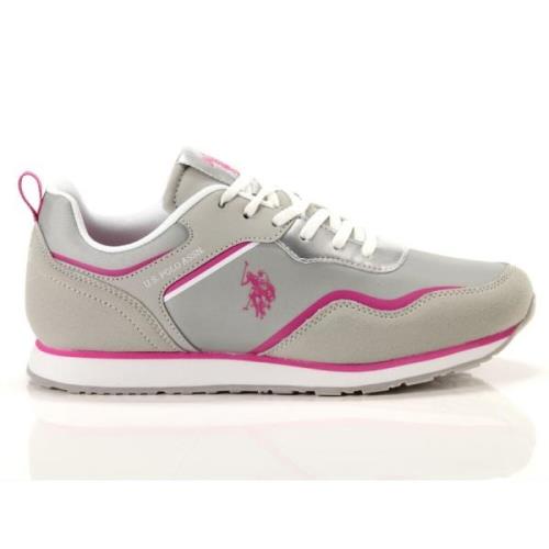 U.s. Polo Assn. Mode Sneakers - Grå Fuchsia Print Pink, Dam