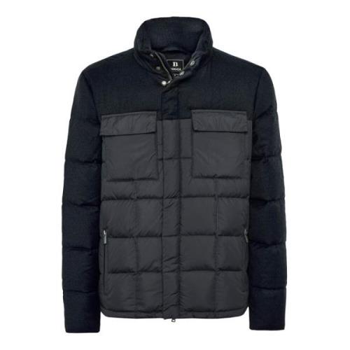 Boggi Milano Flyn Flannel och Feather Tech Bomberjacka Blue, Herr