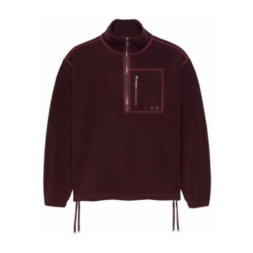 New Amsterdam Surf Association Röd Fleece Half Zip Tröja Red, Herr