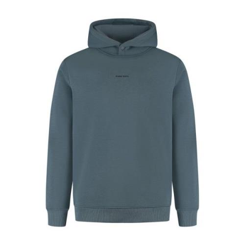 Pure Path Lös Passform Hoodie Tröja Blue, Herr