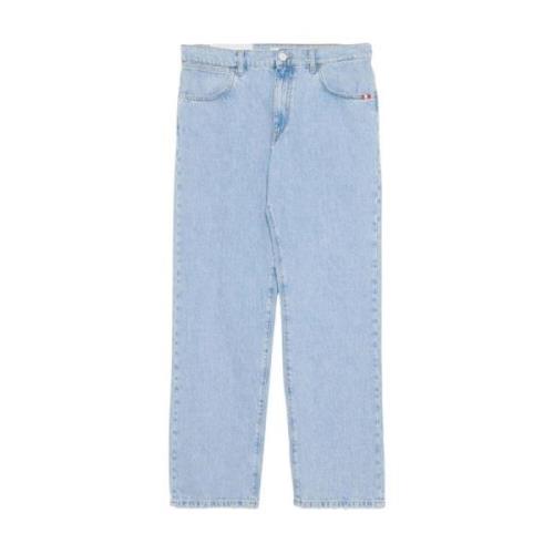 Amish Denim Broken Bleach Jeans Blue, Herr