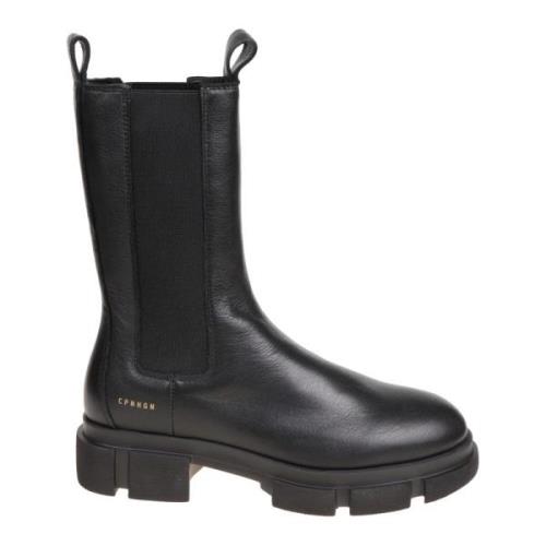 Copenhagen Shoes Modernt Läder Chelsea Boots Black, Dam