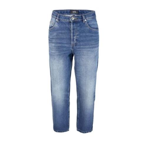 A.p.c. Blå Denim Jeans Stone Washed Blue, Herr