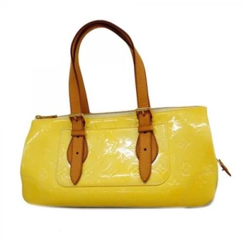 Louis Vuitton Vintage Pre-owned Tyg axelremsvskor Yellow, Dam