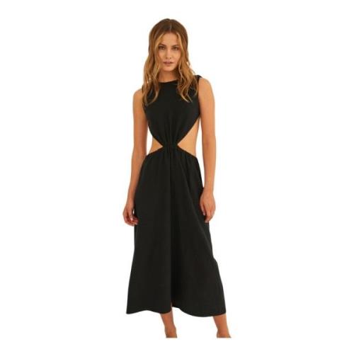 Undress Code Aphrodite Midi Klänning Svart Black, Dam