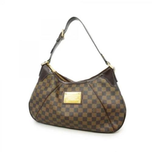 Louis Vuitton Vintage Pre-owned Tyg axelremsvskor Brown, Dam