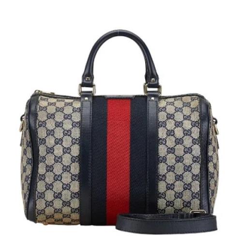 Gucci Vintage Pre-owned Canvas gucci-vskor Blue, Dam