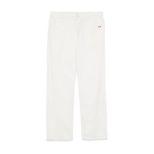 Amish Rå Kant Elefant Flare Jeans White, Herr