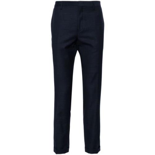 PS By Paul Smith Blå Ullskräddade Byxor Slim Fit Blue, Herr