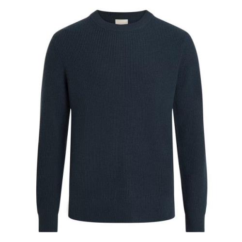 Calvin Klein Merino Ribbstickad Tröja Black, Herr