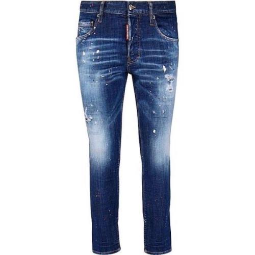 Dsquared2 Klassiska Denim Jeans med Fem Fickor Blue, Herr