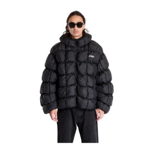 Karl Kani Sportig Quiltad Pufferjacka Svart Black, Herr