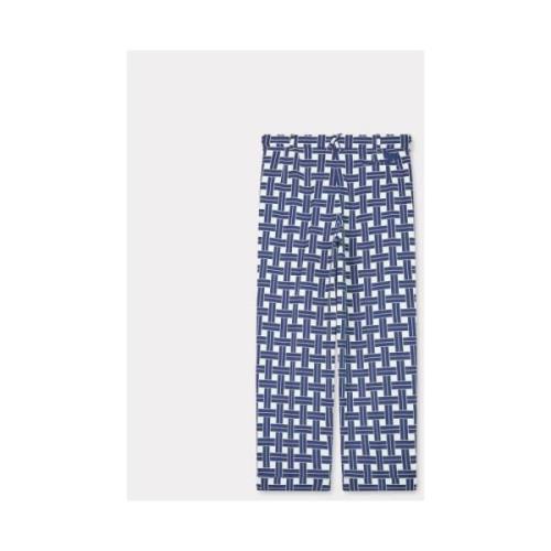 Kenzo Wave Tailored Trousers Blue, Herr