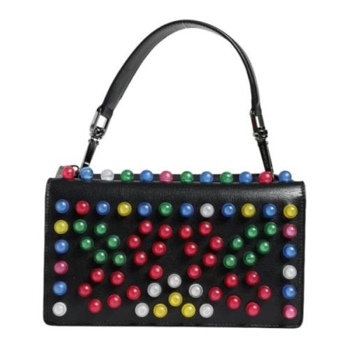 Dolce & Gabbana Svart läderhandväska med topphandtag Multicolor, Dam