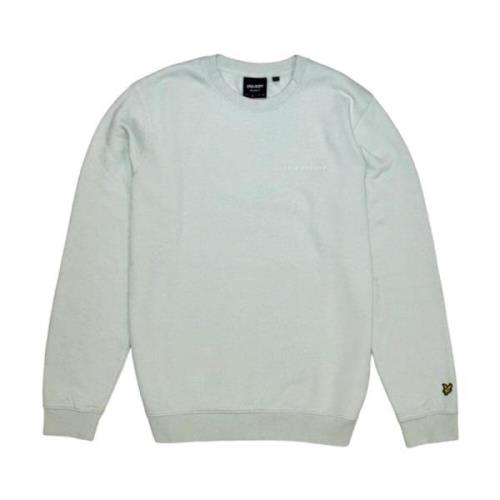 Lyle & Scott Broderad Crew Neck Tröja Grön Green, Herr