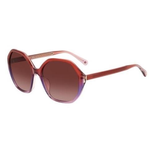 Kate Spade Röda Acetatsolglasögon Waverly Stil Red, Dam