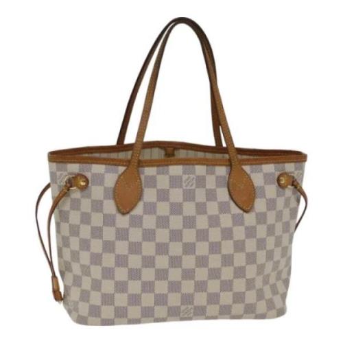 Louis Vuitton Vintage Pre-owned Canvas axelremsvskor White, Dam