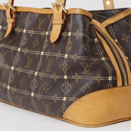 Louis Vuitton Vintage Pre-owned Tyg louis-vuitton-vskor Brown, Dam