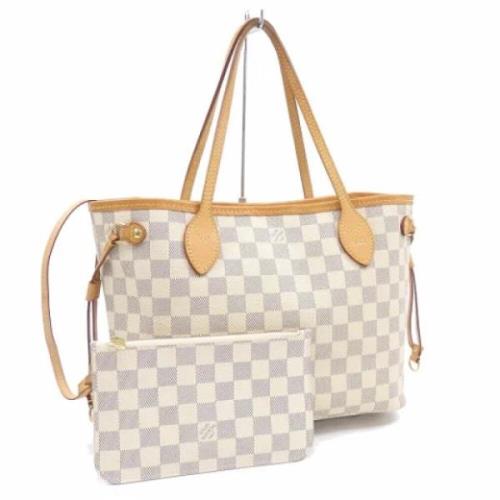 Louis Vuitton Vintage Pre-owned Tyg axelremsvskor Beige, Dam