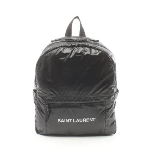 Yves Saint Laurent Vintage Pre-owned Canvas ryggsckar Black, Herr