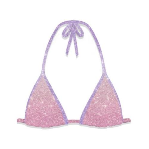 MC2 Saint Barth Lurex Bikini Top för kvinnor Pink, Dam