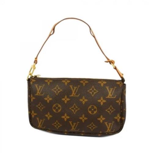 Louis Vuitton Vintage Pre-owned Tyg kuvertvskor Brown, Dam