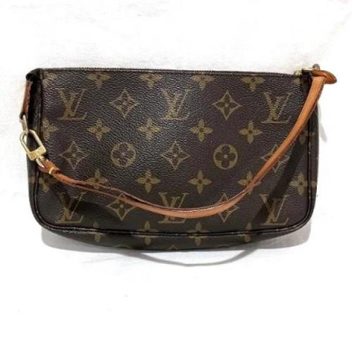 Louis Vuitton Vintage Pre-owned Canvas handvskor Brown, Dam