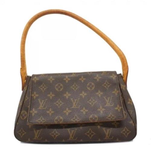 Louis Vuitton Vintage Pre-owned Tyg axelremsvskor Brown, Dam