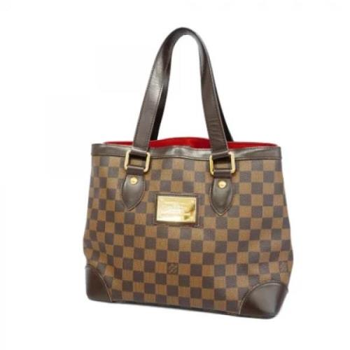 Louis Vuitton Vintage Pre-owned Tyg axelremsvskor Brown, Dam