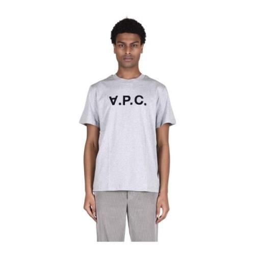 A.p.c. Bomull T-Tröjor Gray, Herr