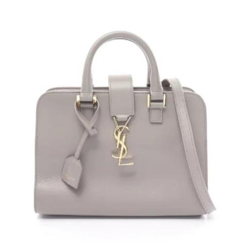 Yves Saint Laurent Vintage Pre-owned Laeder handvskor Gray, Dam