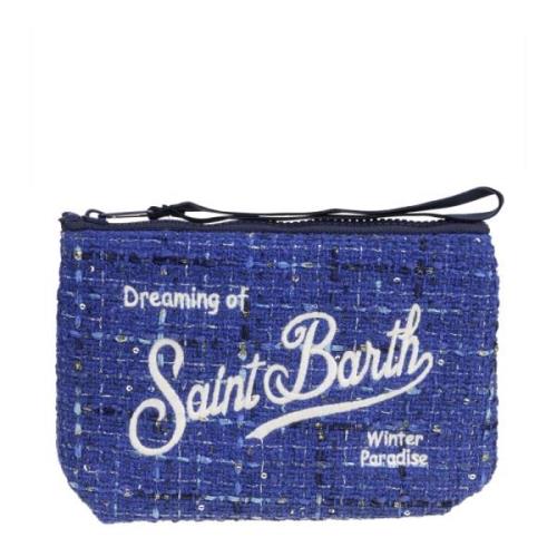 MC2 Saint Barth Neopren clutch med tryck och dragkedja Blue, Dam