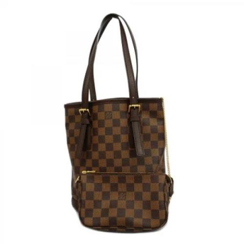 Louis Vuitton Vintage Pre-owned Tyg totevskor Brown, Dam