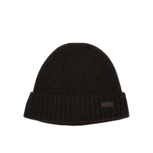 Barbour Ullblandning Beanie med Vikt Kant Black, Unisex