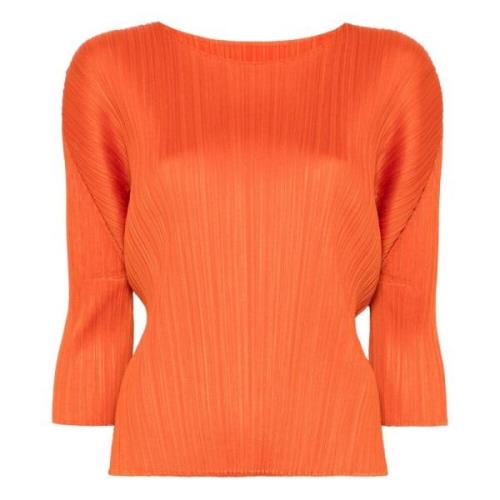 Issey Miyake Casual Bomullsskjorta för Män Orange, Dam