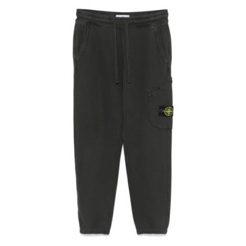 Stone Island Mjuk Ficka Jogger Byxor Green, Herr