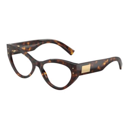 Dolce & Gabbana Stiliga Glasögon Dg3403 i Färg 502 Brown, Dam