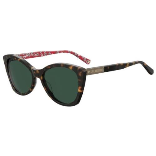 Love Moschino Brun Acetat Solglasögon för Kvinnor Multicolor, Dam