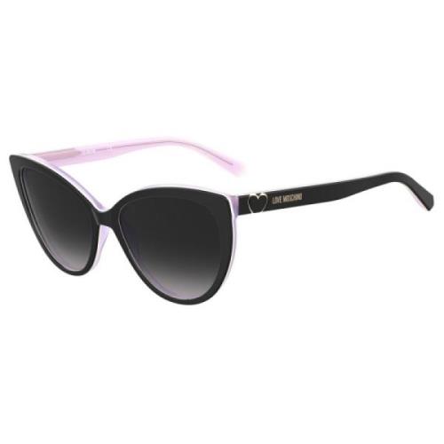 Love Moschino Svart Acetat Dam Solglasögon Black, Dam